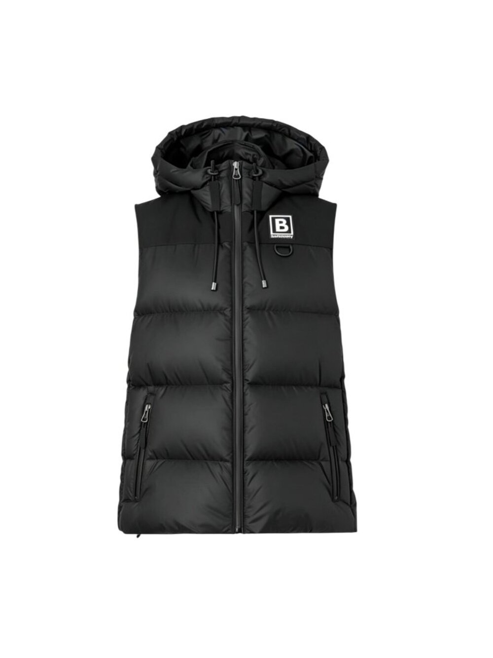 Burberry Women’s Leith BBox Puffer Hoodie Vest  Black XL 8061407